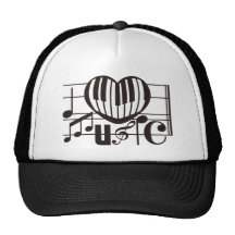 I LOVE MUSIC TRUCKER HATS