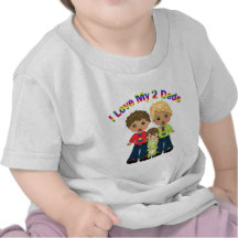 I Love My 2 Dads Gay Father's Day Tees and Gifts