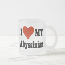 I Love My ABYSSINIAN Frosted Mug