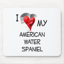 I Love My American Water Spaniel Mouse Pad