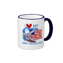 I Love My Army Daughter Tshirts and Gifts Coffee Mugs