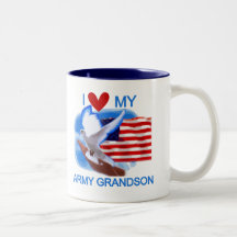 I Love My Army Grandson Tshirts and Gifts Mugs