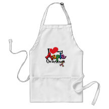 I Love My Aspie Grandson Apron