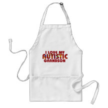 I Love my Autistic Grandson Aprons