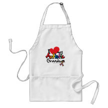 I Love My Autistic Grandson Aprons