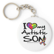 I Love My Autistic Son keychains