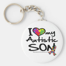 I Love My Autistic Son Key Chains