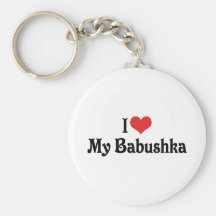I Love My Babushka Key Chains
