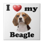 I Love My Beagle Tile