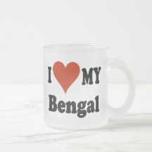 I Love My Bengal Frosted Mug
