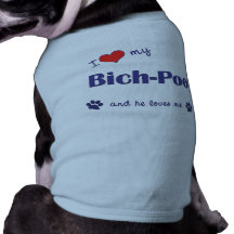 I Love My Bich-Poo (Male Dog) Dog Tee