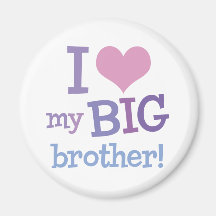 I Love My Big Brother Magnets
