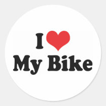 I Love My Bike stickers