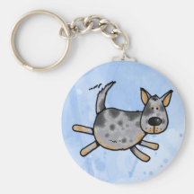 i love my blue heeler keychain