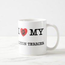 I LOVE MY BOSTON TERRIER COFFEE MUG
