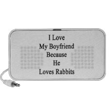 I Love My Boyfriend Because He Loves Rabbits Mp3 Speaker