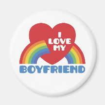 I Love My Boyfriend Fridge Magnet