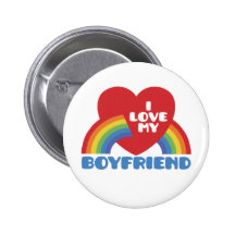 I Love My Boyfriend Pinback Button