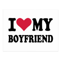 I love my boyfriend post cards