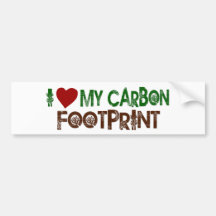 I Love My Carbon Footprint Bumper Stickers