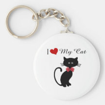 I Love My Cat Key Chain