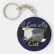 I Love my Cat Keychain
