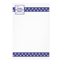 I Love My Cavalier King Charles Spaniel (Male Dog) Stationery Design