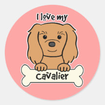 I Love My Cavalier King Charles Spaniel Sticker