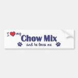 I Love My Chow Mix (Male Dog) Bumper Stickers