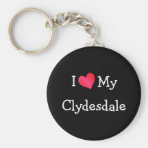 I Love My Clydesdale Key Chain