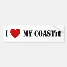 I Love My Coastie Bumper Stickers