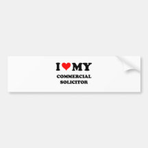 I Love My Commercial Solicitor Bumper Stickers