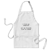 i love my computer aprons