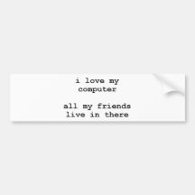 i love my computer bumper sticker