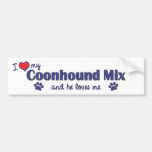 I Love My Coonhound Mix (Male Dog) Bumper Stickers