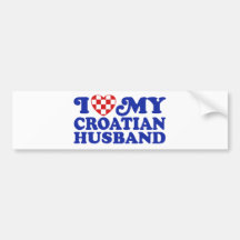 I love My Croatian Husband Bumper Stickers