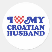 I love My Croatian Husband Sticker