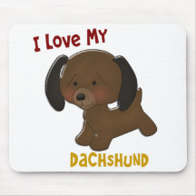 I Love My Dachshund Mousepad