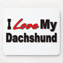 I Love My Dachshund Mousepad