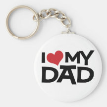 I Love My Dad Father's Day Keychains