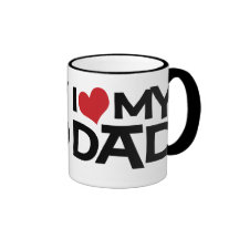 I Love My Dad Father's Day Ringer Mug