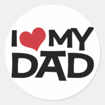 I Love My Dad Father's Day Sticker