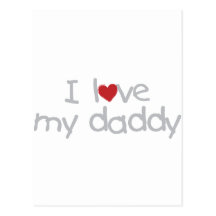 I Love My Daddy Postcards
