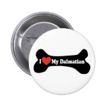 I Love My Dalmatian - Dog Bone Pin