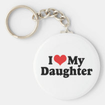 I Love My Daughter Keychain keychains