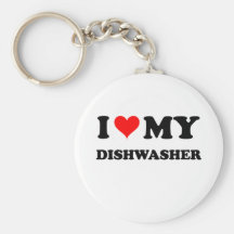 I Love My Dishwasher Key Chains