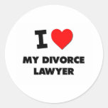 I love My Divorce Lawyer Sticker