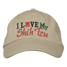 I Love My Dog Embroidered Baseball Cap