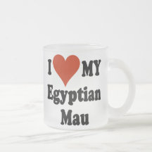 I Love My Egyptian Mau Frosted Coffee Mug