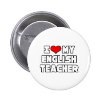 I Love My English Teacher buttons